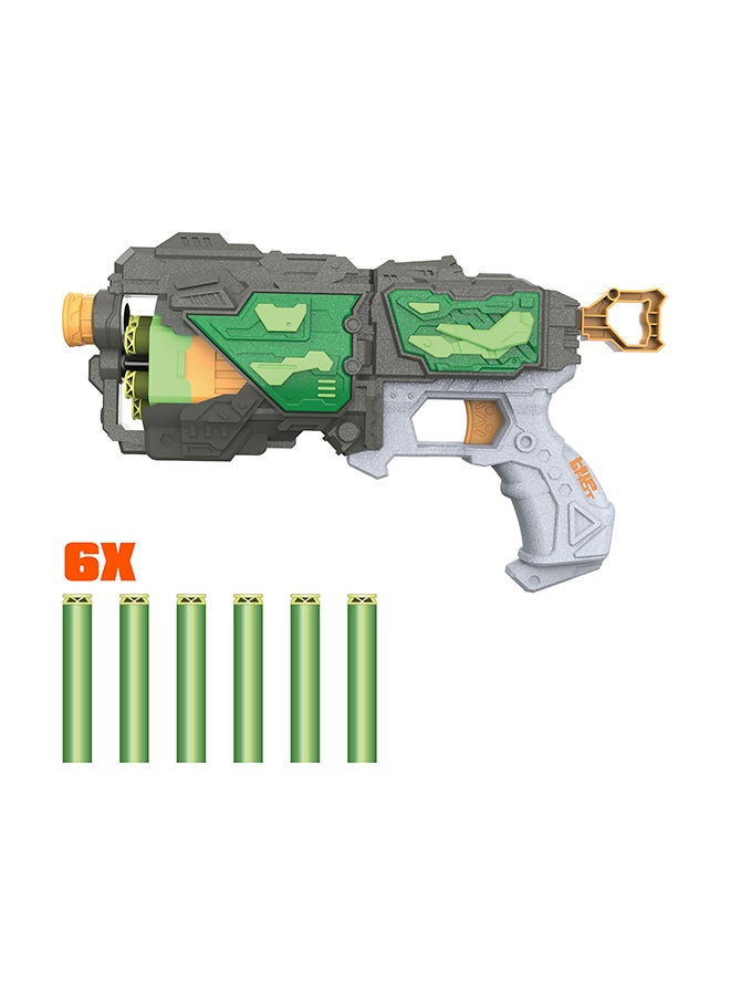 Hip Shot, Ray Flame Power Dart Blaster for Kids, Includes 6-Dart Rotating Barrel, Strong Grip Design, Pull-Back Action & Long Range Shooting, Foam Dart Toy Gun, Ages 8+, 59 ft - Image 3